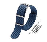 HASGTFM Correa de reloj de lona de nailon universal for DW Fit for Briston Fit for Rolex 18 mm 20 mm 22 mm Negro Rojo Verde Caqui Azul Deportes Hombres y mujeres Correa de reloj(Blue-S pin,22mm)