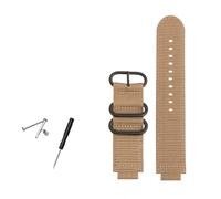 HASGTFM Correa de reloj de nailon convexa for hombre, anillo de Metal compatible con TIMEX T2N721 T2N720 TW2T76500 TW2T76300, correa de reloj deportiva de lona transpirable de 24x16mm(Khaki-black)