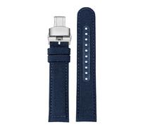 HASGTFM Correa de reloj de nailon de 20mm y 21mm compatible con la serie Seiko Srpc31j1 Srpc63j1, accesorios de correa de reloj suaves y cómodos resistentes al agua y al sudor(02 blue-silver,21mm)