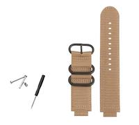 HASGTFM Correa de reloj de nailon for hombre, anillo de Metal convexo de 24x16mm, compatible con TIMEX T2N721 T2N720 TW2T76500 TW2T76300, correa de reloj deportiva de lona transpirable(Khaki-black)