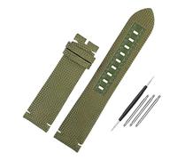 HASGTFM Correa de reloj de nailon for hombre apta for Citizen Fit for Mido Fit for Navigator M026.629/430 Fit for Ocean Star M042.430 Correa de reloj de cuero de lona 22 mm(Army green no clasp)