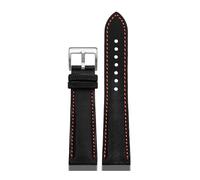 HASGTFM Correa de reloj de nailon for parte inferior de cuero for hombre, correa de reloj de 20, 21, 22 y 24mm apta for Tag Heuer F1, serie Carrera Aquaracer(Black orange-S pin,22mm)