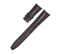 HASGTFM Correa de reloj de piel azul de 20mm, 21mm y 22mm apta for IWC Porotfino Portugieser, relojes de piloto grandes, correa de reloj de piel(Brown No Buckle,20mm)