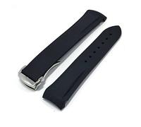 HASGTFM Correa de reloj de silicona curvada de goma for 20 mm 22 mm Ajuste for Omega Fit for Tissot Fit for Casio Fit for Huawei Fit for Samsung Men Sports Waterproof Reemplazo Reloj de reemplazo(2,20