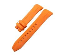HASGTFM Correa de reloj de silicona de goma suave, 22mm, 21mm, apta for Tissot T120 Seastar serie T120417, correa de reloj de buceo naranja y negro(Orange No Buckle,22mm)