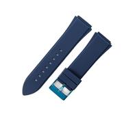 HASGTFM Correa de reloj de silicona finamente elaborada apta for Guess W0247g3 W0040g3 W0040g7 correa de interfaz convexa deportiva suave y cómoda 22mm(Blue-Blue-K6)