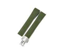 HASGTFM Correa de reloj de silicona for boca de arco apta for Patek Philippe Aquanaut5167A/5164, correas de reloj plegables de granada de 21mm(D-green-Steel-Z18)