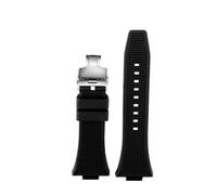 HASGTFM Correa de reloj de silicona resistente al agua for hombre, 6 colores, compatible con Tissot PRX, Super Player T137.407 T137.410, accesorios con hebilla de Metal(Black-silver Folding)