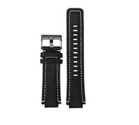 HASGTFM Correa de reloj deportiva de lona compatible for TIMEX T2N720 T2N721 TW2R55500 24 * 16mm ejército verde marrón pulsera de correa de reloj for hombre(Black white -black)