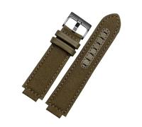 HASGTFM Correa de reloj deportiva de lona compatible for TIMEX T2N720 T2N721 TW2R55500 24 * 16mm ejército verde marrón pulsera de correa de reloj for hombre(Army green-black)