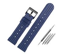 HASGTFM Correa de reloj deportiva de silicona for buzo for hombre, 20 mm, 22 mm, compatible for Citizen, Seiko, IWC, Omegas, Waffle, pulsera, cadena de goma universal de moda(Blue black clasp,22mm)