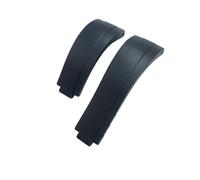HASGTFM Correa de reloj for hebilla corta de goma de 20 mm y 21 mm apta for Rolex Fit for Daytona Submariner Role OYSTERFLEX Yacht Master Correa de silicona for muñeca pequeña(Schwarz,20mm)