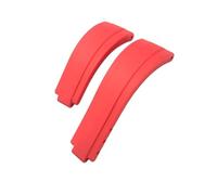 HASGTFM Correa de reloj for hebilla corta de goma de 20 mm y 21 mm apta for Rolex Fit for Daytona Submariner Role OYSTERFLEX Yacht Master Correa de silicona for muñeca pequeña(Black 01,20mm)