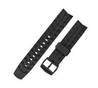 HASGTFM Correa de reloj for hombre Casio EF-550D/PB EF-523, edición limitada, boca de arco, pulsera de acero inoxidable sólido, 22mm(Silicone-Black)
