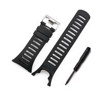 HASGTFM Correa de reloj for hombre Correa de goma accesorios de reloj hebilla for Suunto Fit for Ambit1 2 3P Fit for SPORT RUN correa for deportes al aire libre pulsera femenina(Black silver buckle)