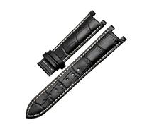 HASGTFM Correa de reloj for muescas apta for GC Fit for Guess Fit for pulsera impermeable de cuero Passa 20MM 22 * 13MM for hombres(Black-b-no clasp,20.11mm)