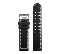 HASGTFM Correa de reloj for parte inferior de nailon, correa de reloj transpirable for líneas blancas y negras de 20mm y 22mm, apta for Hamilton KHAKI FIELD H70575733 H68401735(Black white-S pin,22mm)