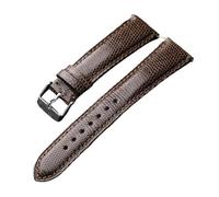 HASGTFM Correa de reloj for patrón hecho a mano, correa suave de cuero de primera capa de 18, 19, 20, 21 y 22MM, pulsera Retro informal(B silver buckle,21mm)
