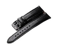 HASGTFM Correa de reloj for patrón hecho a mano, correa suave de cuero de primera capa de 18, 19, 20, 21 y 22MM, pulsera Retro informal(A silver buckle,18mm)