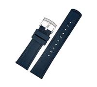 HASGTFM Correa de reloj inferior de nailon tejido de 20 mm, 21 mm, 22 mm, apta for Tissot T116, apta for Seiko No. 5 SSB373P1, apta for Mido/apta for pulsera masculina CASIO(Blue SK,22mm)