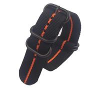 HASGTFM Correa de reloj militar PVD con Hebilla negra for hombre y mujer, correa de nailon de 18mm, 20mm, 22mm y 24mm, hebilla de anillo for reloj de pulsera(Number 84A,18mm)