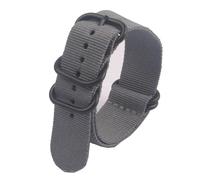 HASGTFM Correa de reloj militar PVD con Hebilla negra for hombre y mujer, correa de nailon de 18mm, 20mm, 22mm y 24mm, hebilla de anillo for reloj de pulsera(A,24mm)