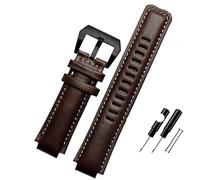 HASGTFM Correa de reloj resistente al agua de 24x16mm apta for TIMEX compatible for Tidal T2N739 T2N720 T2N721 T45601 correa de reloj de cuero for hombres(Brown-black)