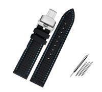 HASGTFM Correa de reloj transpirable silicona 20 22 mm 24 Ajuste for Casio for MDV-106 MDV-107 MTP1374 for Tudor for Citizen Goma impermeable for Seiko for correa PROSPEX