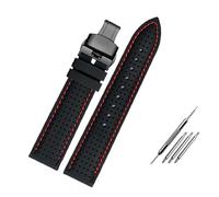HASGTFM Correa de reloj transpirable silicona 20 22 mm 24 Ajuste for Casio for MDV-106 MDV-107 MTP1374 for Tudor for Citizen Goma impermeable for Seiko for correa PROSPEX