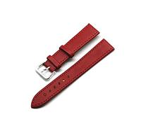 HASGTFM Correa de reloj Vintage correa de cuero correa de reloj hebilla de acero inoxidable accesorios de reloj 16mm 18mm 20mm 22mm 24mm(Red,20mm)