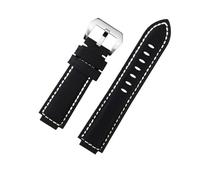 HASGTFM Correa de reloj Vintage T2N721 T2N720 T2n739 TW2T76500 TW2T76300(Black-Silver Buckle)