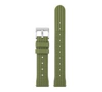 HASGTFM Correa de reloj Watchdives Waffle de 20mm 22mm de liberación rápida, transpirable, amigable con la piel, repuesto suave, correa de goma Premium for reloj(WD.F6-Green,22mm)