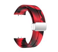 HASGTFM Correa de silicona apta for Samsung Galaxy Fit 3, pulsera deportiva con hebilla magnética apta for Galaxy Fit3, accesorios de pulsera sin huecos(BRMcS)