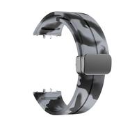 HASGTFM Correa de silicona apta for Samsung Galaxy Fit 3, pulsera deportiva con hebilla magnética apta for Galaxy Fit3, accesorios de pulsera sin huecos(BHMcB)