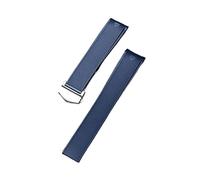 HASGTFM Correa de Silicona de Caucho de 22 mm for Tag Heuer Fit for Carrera Fit for AQUARACER 300 Correa de Reloj WAY201A WAY211C WAY111A Accesorios de Reloj Pulsera for Hombres(Blue-Silver)