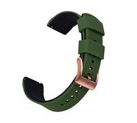 HASGTFM Correa de silicona de doble color 20 mm 22 mm de reloj de buceo a prueba de agua Ajuste adecuado for la mayoría de los relojes con barra de resorte de liberación rápida(Schwarz,22mm)