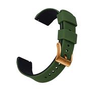 HASGTFM Correa de silicona de doble color 20 mm 22 mm de reloj de buceo a prueba de agua Ajuste adecuado for la mayoría de los relojes con barra de resorte de liberación rápida(GREEN-BLACK 2)