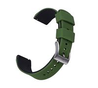 HASGTFM Correa de silicona de doble color 20 mm 22 mm de reloj de buceo a prueba de agua Ajuste adecuado for la mayoría de los relojes con barra de resorte de liberación rápida(White Black,20mm)