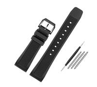 HASGTFM Correa de silicona for boca de arco apta for IWC Fit for la serie Portugal Iw390502/390503/390211 Pulsera suave Cierre plegable Correa de reloj de goma for hombres 22 mm(A-blue-silver)