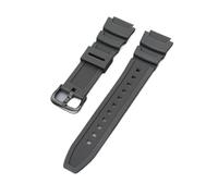 HASGTFM Correa de silicona negra de 18mm compatible con Casio AE-1000w AQ-S810W SGW-400H SGW-300H correa de reloj de goma con hebilla