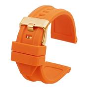 HASGTFM Correa de silicona resistente al agua for hombre, correa de reloj de goma suave de 24mm, 26mm y 28mm, compatible con diésel Dz4318 DZ4323 DZ4283 DZ4476 DZ4496 DZ4427 DZ4487(Orange Gold,26mm)