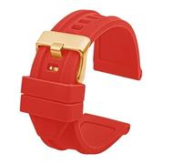 HASGTFM Correa de silicona resistente al agua for hombre, correa de reloj de goma suave de 24mm, 26mm y 28mm, compatible con diésel Dz4318 DZ4323 DZ4283 DZ4476 DZ4496 DZ4427 DZ4487(Red Gold,24mm)