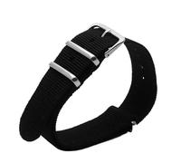 HASGTFM Correa de tela de nailon for deportes militares, 18mm, 20mm, correas for hebilla de cinturón negro transpirable, accesorios for reloj, correas de reloj de 16mm, 22mm y 24mm(M01,22mm)