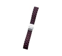 HASGTFM Correa deportiva de silicona for hombre, hebilla plegable de 18mm, 20mm, 22mm, 24mm y 16mm, pulsera de repuesto de goma resistente al agua, accesorios for reloj(A3 COFFEE,20mm)
