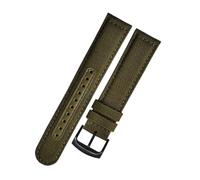 HASGTFM Correa inferior de lona de nailon for reloj SEIKO NO.5 SRPC31J1 SSC295J1 20 21 22mm negro verde gris caqui azul correa de reloj for hombre(Green-B pin,21mm)