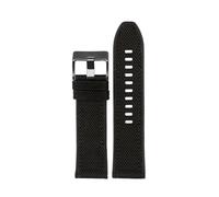 HASGTFM Correa inferior de nailon + silicona apta for correa de reloj DIESEL DZ4500 DZ4506 DS4318 7420 7395/96 Seven Fit for correa de lona Fridays 24mm 26mm 28m(Black black,28mm)