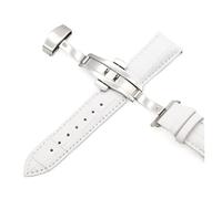 HASGTFM Correas de cuero 18 mm20mm22mm24mm membrete universal ratero de mariposa hebilla de acero brazalete brazalete de brazalete + herramienta(Wei,24mm)