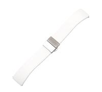 HASGTFM Correas de goma Butterfly Pulsera de hebilla Accesorios de correa 14 mm 16 mm 18 mm 20 mm 22 mm Banda de reloj de liberación rápida for reloj for hombres(Wei,18mm)