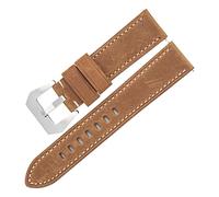 HASGTFM Correas de reloj de cuero de hombre retro 22 mm 24 mm reloj de reloj de pulsera de cuero Lanzamiento rápido(Brown,24mm)