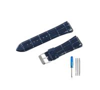 HASGTFM Correas de reloj de cuero resistentes al desgaste y duraderas aptas for correa de reloj Guess W0400G2 W0040G7/W0247G4 22mm(Blue-ST-K1)